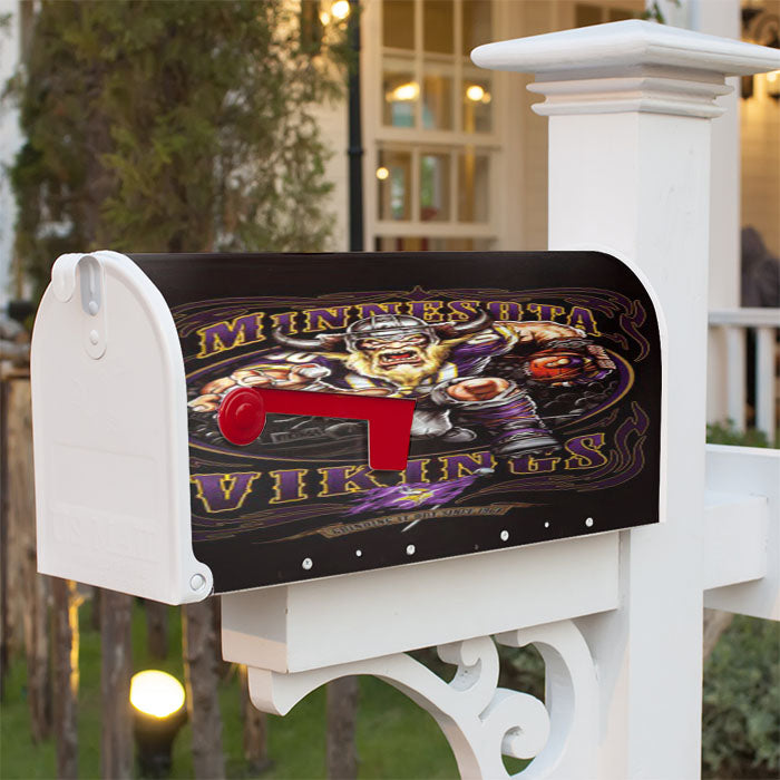 Minnesota Vikings Football Magnetic Mailbox Cover 18" X 21" Outdoor Decor