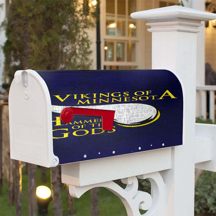 Minnesota Vikings Logo Magnetic Mailbox Cover 18" X 21" Outdoor Decor