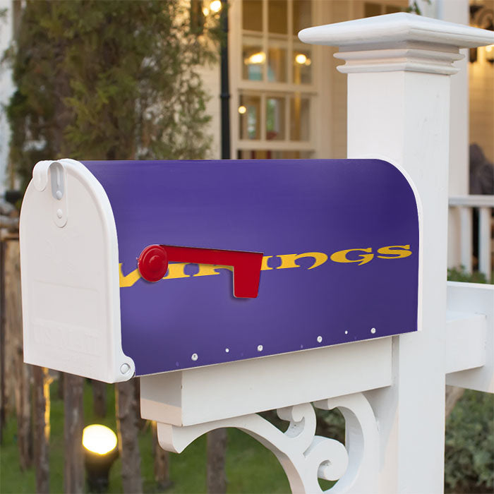 Minnesota Vikings Text Magnetic Mailbox Cover 18" X 21" Outdoor Decor