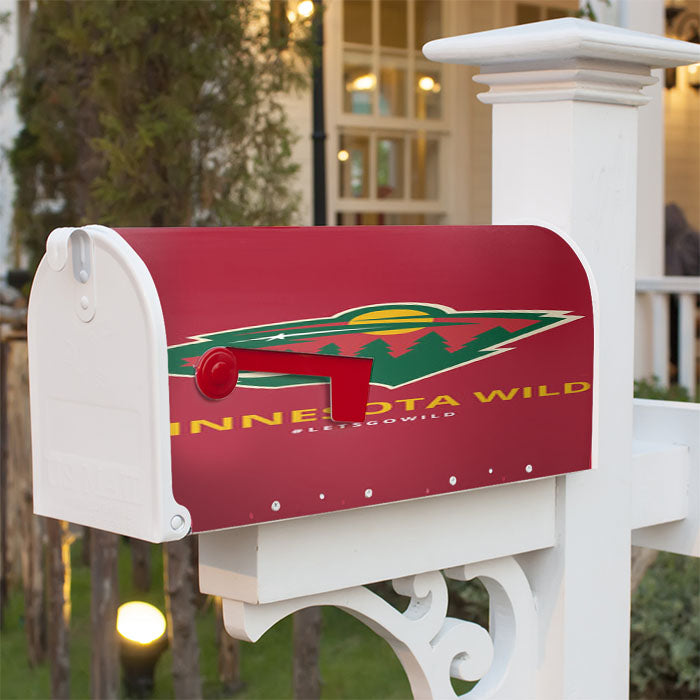 Minnesota Wild Nhl Magnetic Mailbox Cover 18" X 21" Outdoor Decor
