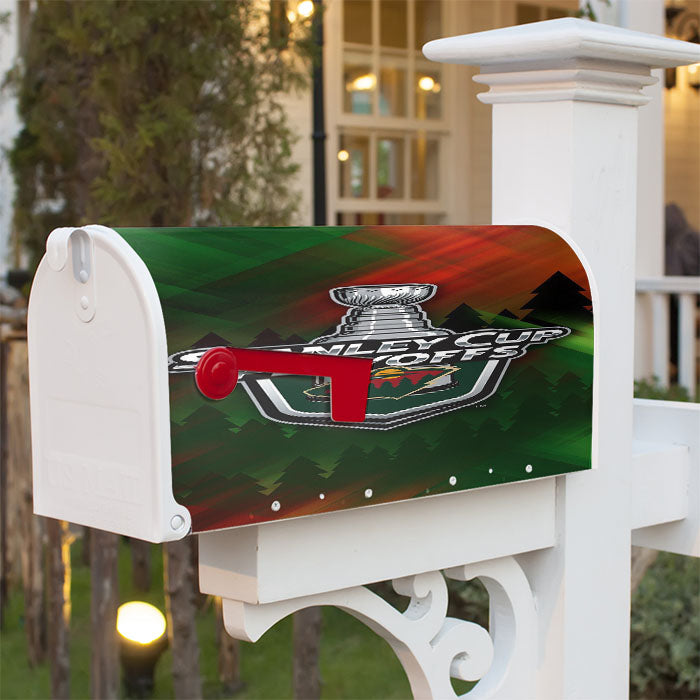 Minnesota Wild Playoff Magnetic Mailbox Cover 18" X 21" Outdoor Decor