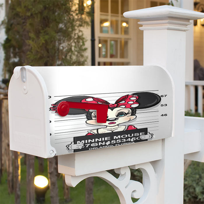 Minnie Mouse On Jail Magnetic Mailbox Cover 18" X 21" Outdoor Decor