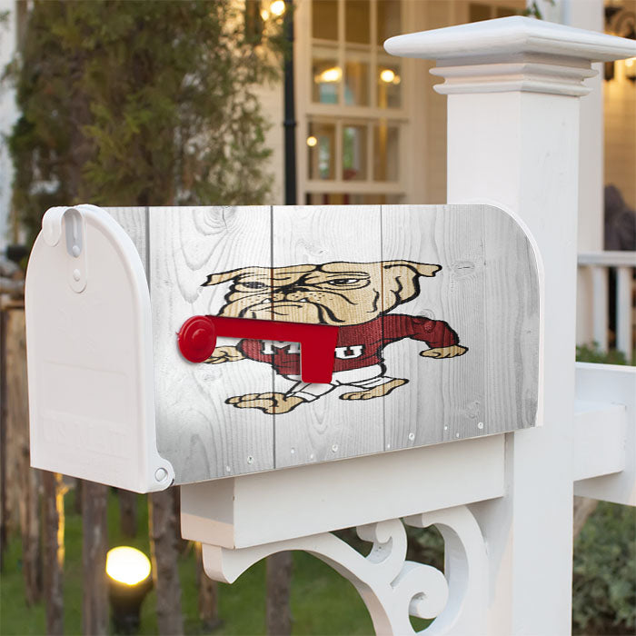 Mississippi University Logo White Wood Wallpaper Magnetic Mailbox Cover 18" X 21" Outdoor Decor