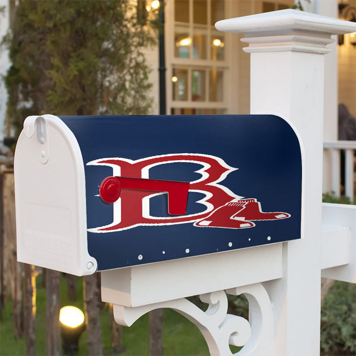 Mlb Team Boston Red Sox Magnetic Mailbox Cover 18" X 21" Outdoor Decor