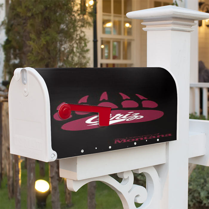 Montana Griz Logo On Blk Magnetic Mailbox Cover 18" X 21" Outdoor Decor
