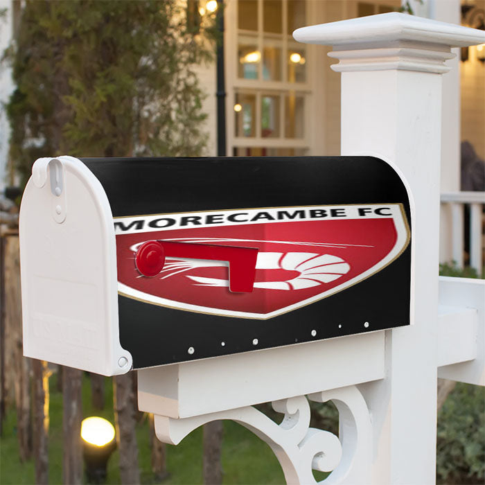 Morecambe Fc Logo Black Magnetic Mailbox Cover 18" X 21" Outdoor Decor