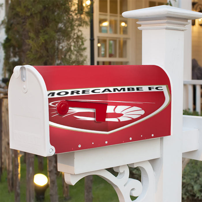 Morecambe Fc Logo Red Magnetic Mailbox Cover 18" X 21" Outdoor Decor