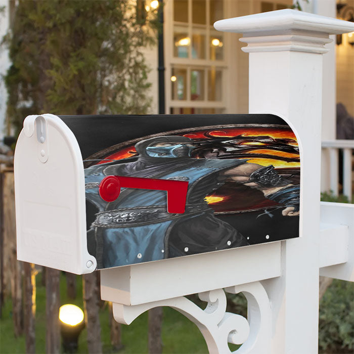 Mortal Kombat Sub Zero D Magnetic Mailbox Cover 18" X 21" Outdoor Decor