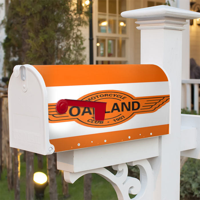 Motorcycle Oakland Club Magnetic Mailbox Cover 18" X 21" Outdoor Decor