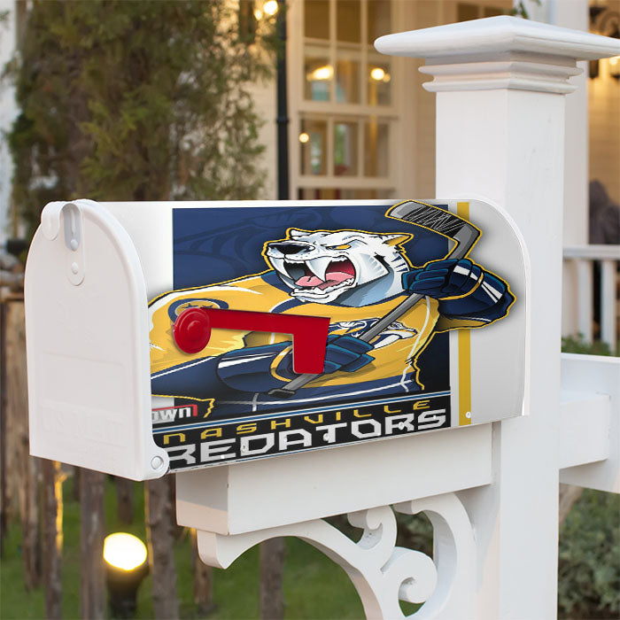 Nashville Predators Hockey Magnetic Mailbox Cover 18" X 21" Outdoor Decor