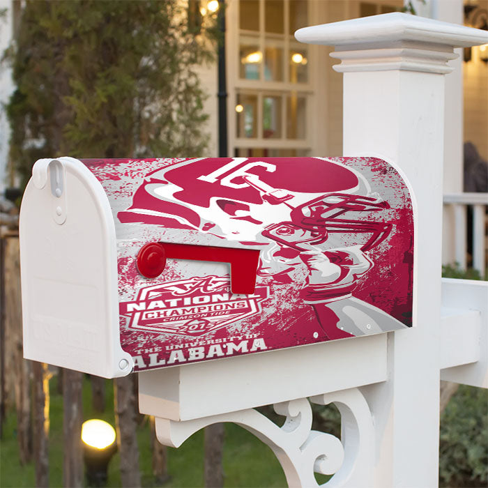 National Champions Crimson Tide 2015 The University Of Alabama Magnetic Mailbox Cover 18" X 21" Outdoor Decor