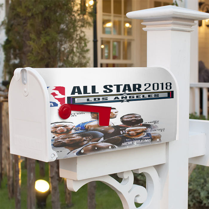Nba All Star 2 Magnetic Mailbox Cover 18" X 21" Outdoor Decor