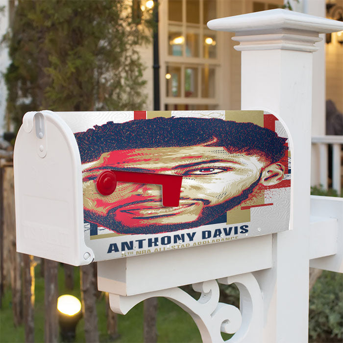 Nba All Star Anthony Davis Magnetic Mailbox Cover 18" X 21" Outdoor Decor
