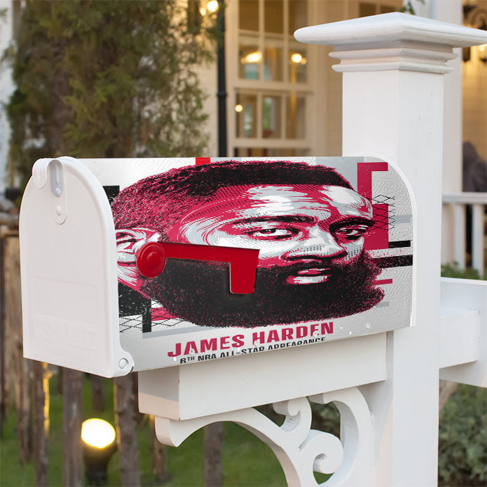 Nba All Star James Harden Magnetic Mailbox Cover 18" X 21" Outdoor Decor