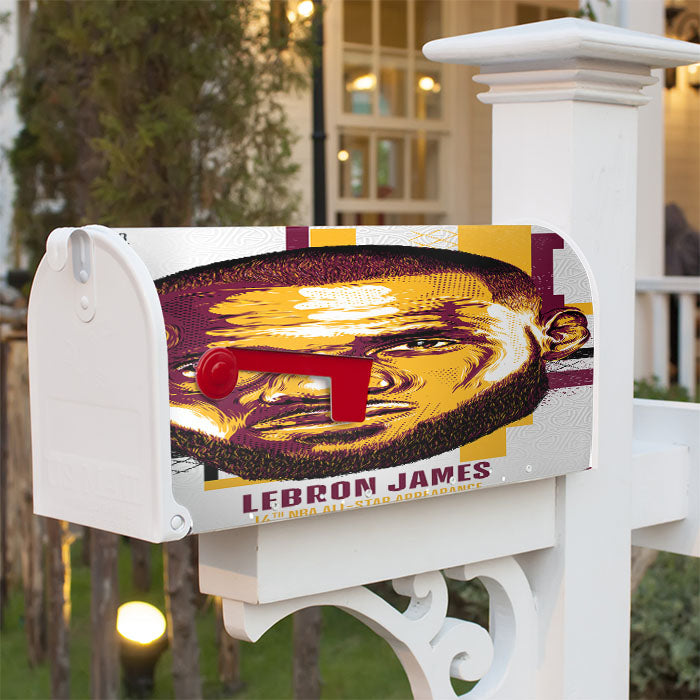 Nba All Star Lebron James Magnetic Mailbox Cover 18" X 21" Outdoor Decor