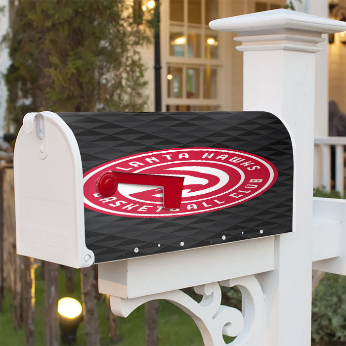 Nba Atlanta Hawks Logo Black Wallpapers Magnetic Mailbox Cover 18" X 21" Outdoor Decor