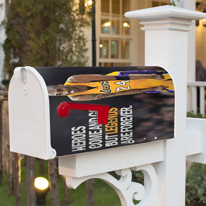 Nba Lakers Kobe Bryant Magnetic Mailbox Cover 18" X 21" Outdoor Decor