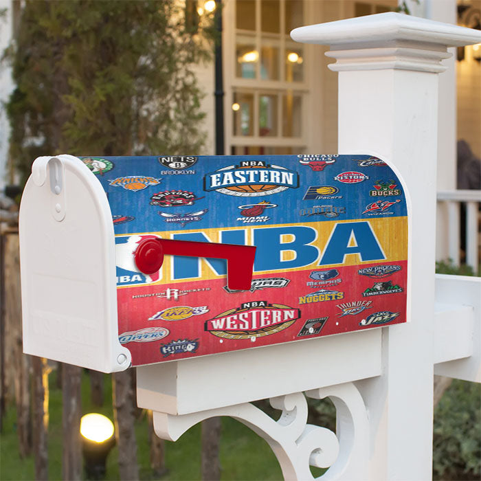 Nba National Basketball Association Logos Team Magnetic Mailbox Cover 18" X 21" Outdoor Decor
