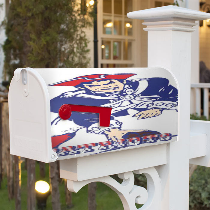 Ne Pats Red Wht Blue Logos Magnetic Mailbox Cover 18" X 21" Outdoor Decor