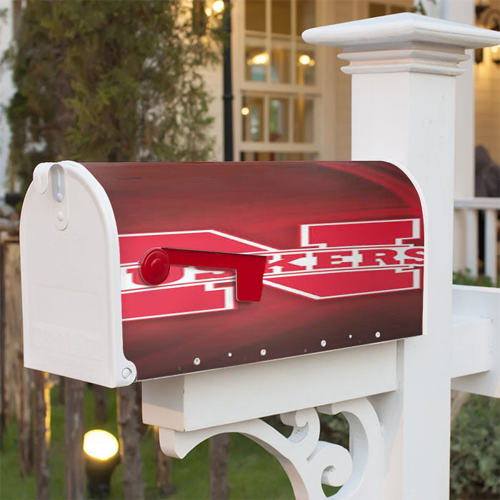 Nebraska Cornhuskers Red Swirls Magnetic Mailbox Cover 18" X 21" Outdoor Decor