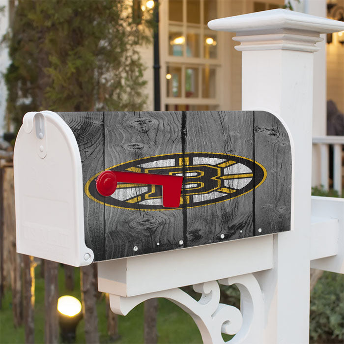 New Boston Bruins Logo Dark Wood Wallpaper Magnetic Mailbox Cover 18" X 21" Outdoor Decor