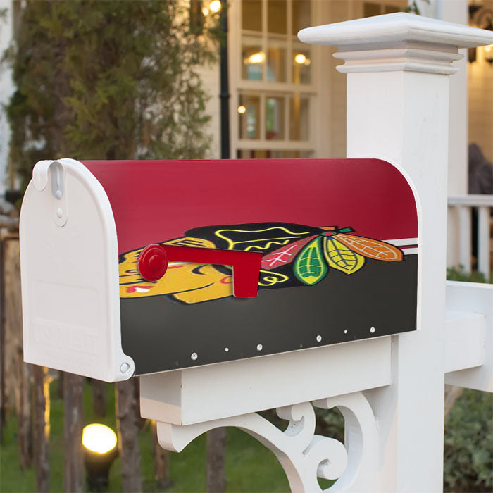 New Chicago Blackhawks Magnetic Mailbox Cover 18" X 21" Outdoor Decor