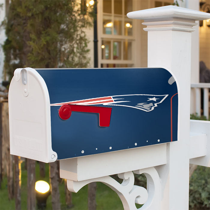 New England Patriots Jersey Blue Magnetic Mailbox Cover 18" X 21" Outdoor Decor