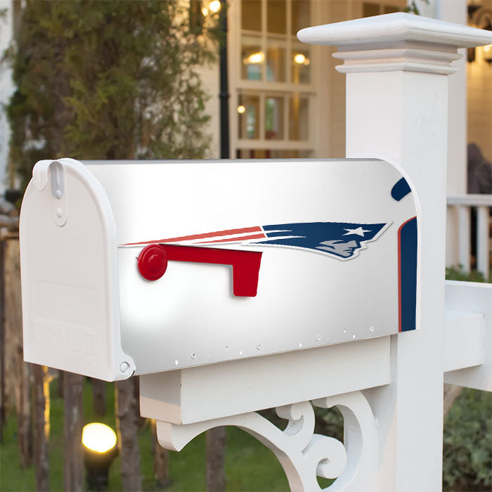 New England Patriots Jersey White Magnetic Mailbox Cover 18" X 21" Outdoor Decor