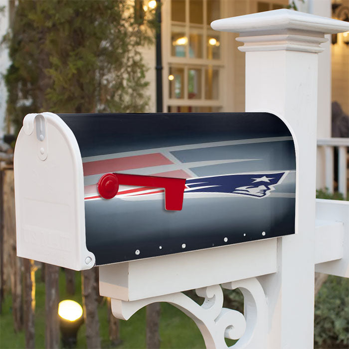 New England Patriots Logo Magnetic Mailbox Cover 18" X 21" Outdoor Decor