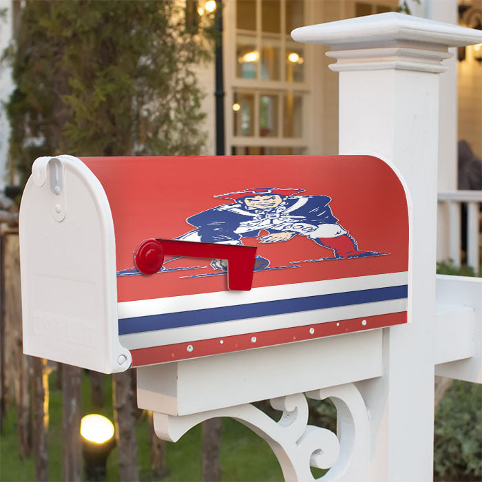 New England Patriots Old Logo Jersey Magnetic Mailbox Cover 18" X 21" Outdoor Decor