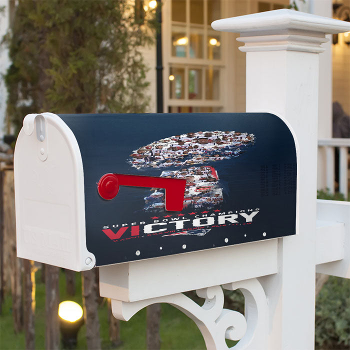 New England Patriots Victory Magnetic Mailbox Cover 18" X 21" Outdoor Decor