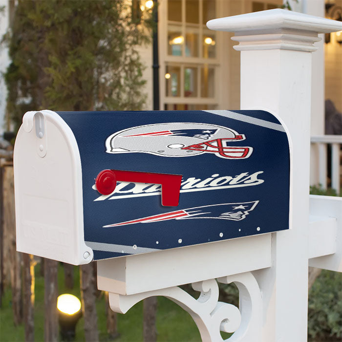 New England Patriots Wallpaper Magnetic Mailbox Cover 18" X 21" Outdoor Decor