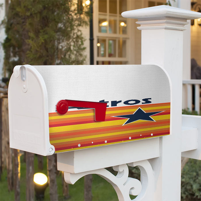 New Houston Astros Mlb Wallpaper Magnetic Mailbox Cover 18" X 21" Outdoor Decor