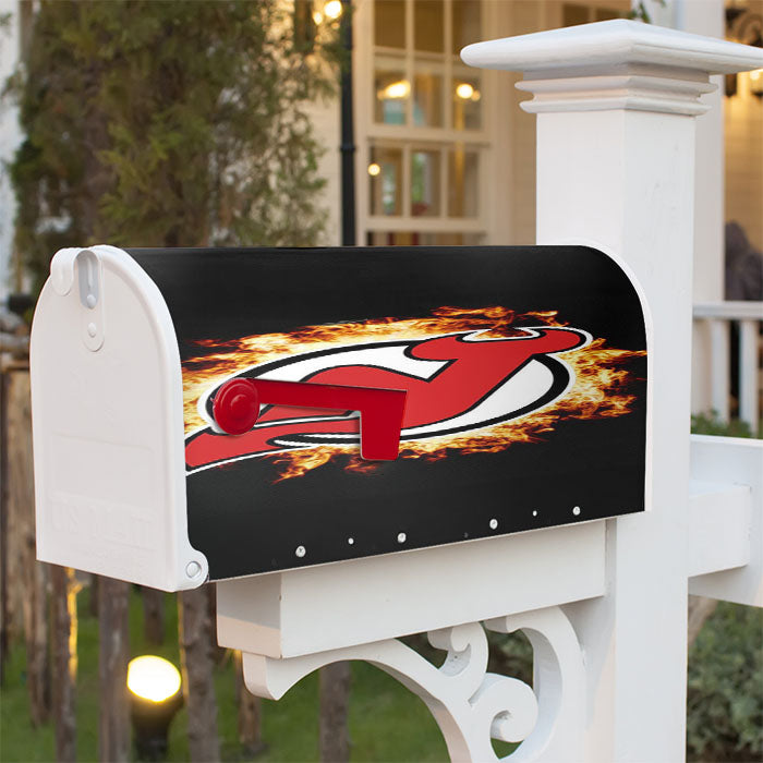 New Jersey Devils Logo Magnetic Mailbox Cover 18" X 21" Outdoor Decor