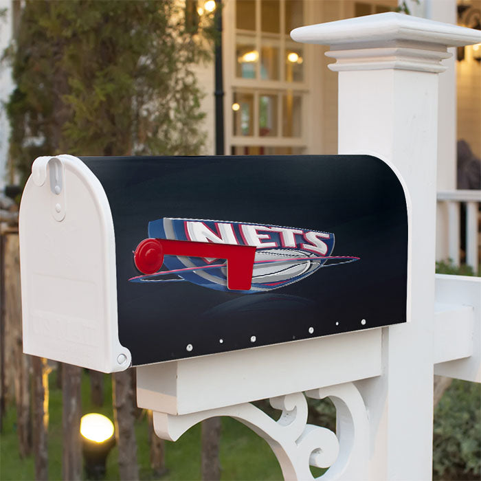 New Jersey Nets Basketball Magnetic Mailbox Cover 18" X 21" Outdoor Decor