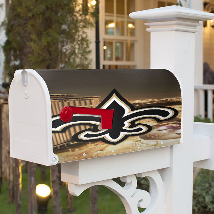 New Orleans Saints Emblem Magnetic Mailbox Cover 18" X 21" Outdoor Decor