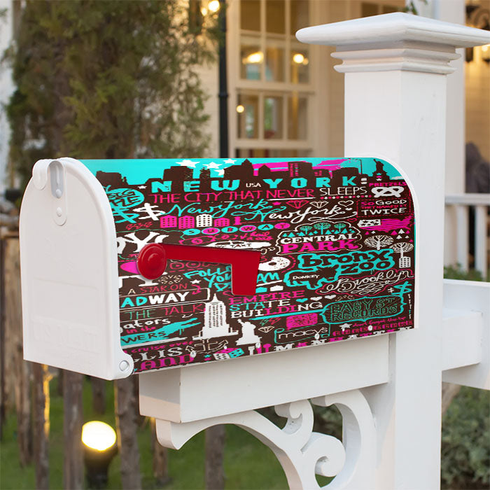 New York City Magnetic Mailbox Cover 18" X 21" Outdoor Decor