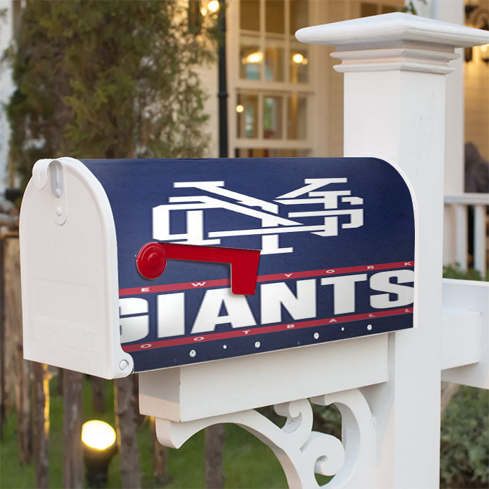 New York Giants Football Magnetic Mailbox Cover 18" X 21" Outdoor Decor