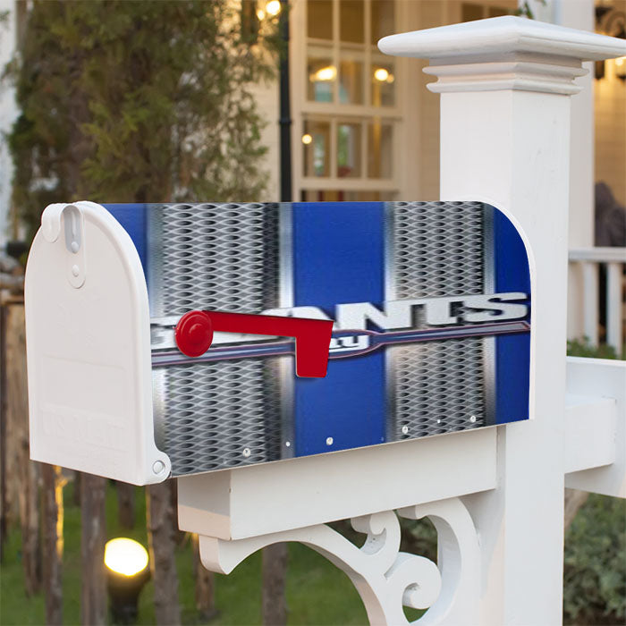 New York Giants Style Metal Magnetic Mailbox Cover 18" X 21" Outdoor Decor