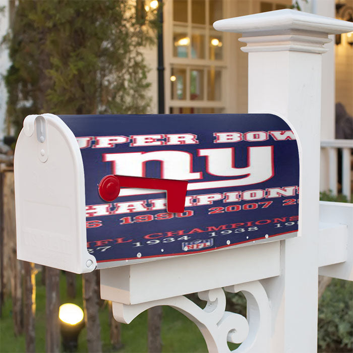 New York Giants Super Bowl Banner Magnetic Mailbox Cover 18" X 21" Outdoor Decor