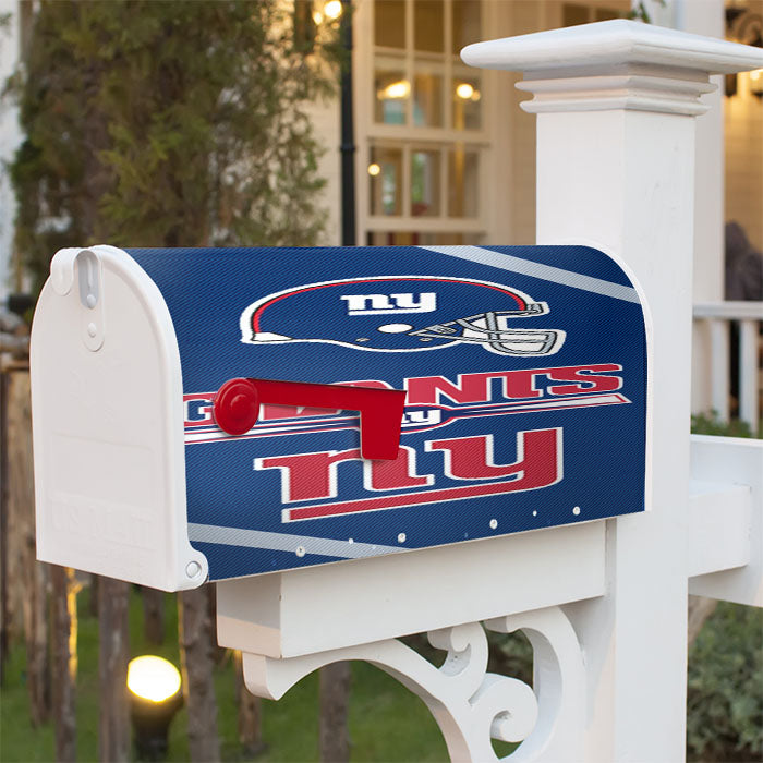 New York Giants Wallpaper Magnetic Mailbox Cover 18" X 21" Outdoor Decor