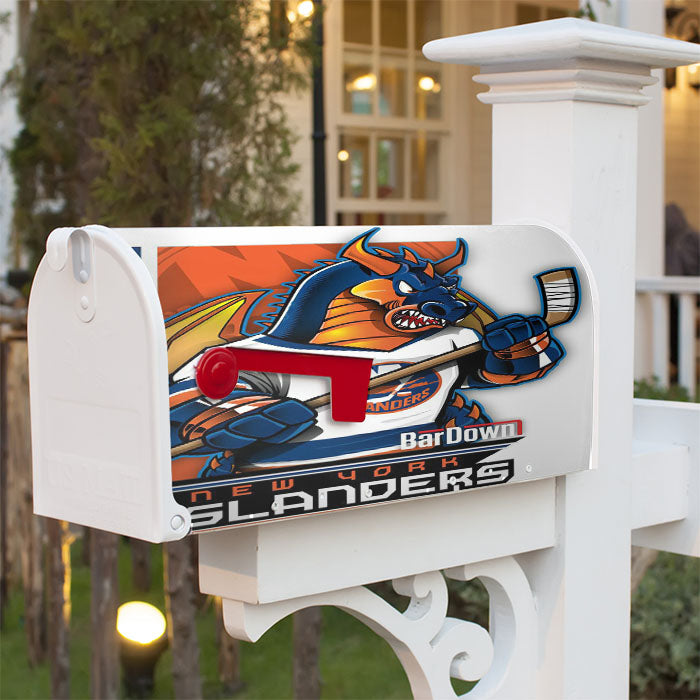 New York Islanders Hockey Magnetic Mailbox Cover 18" X 21" Outdoor Decor