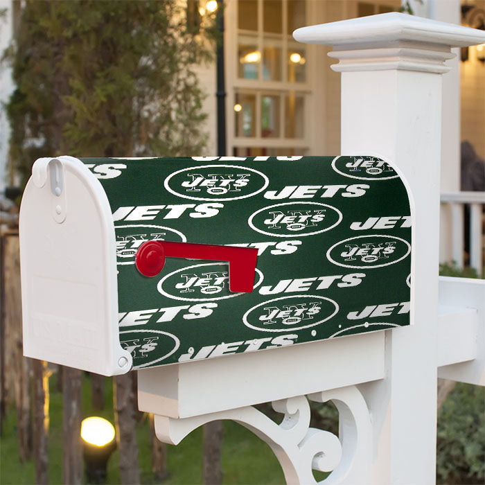 New York Jets Team Football Magnetic Mailbox Cover 18" X 21" Outdoor Decor