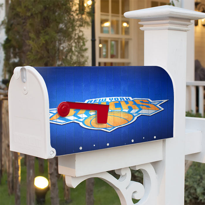 New York Knicks Hardwood 2 Magnetic Mailbox Cover 18" X 21" Outdoor Decor