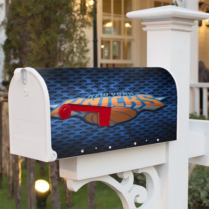 New York Knicks Logo Blue Magnetic Mailbox Cover 18" X 21" Outdoor Decor
