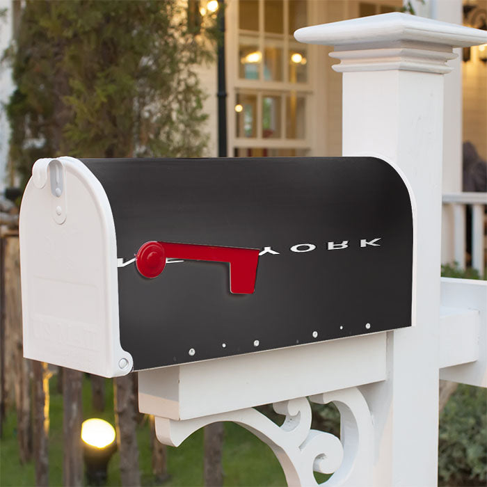 New York Minimalist Black And White Magnetic Mailbox Cover 18" X 21" Outdoor Decor