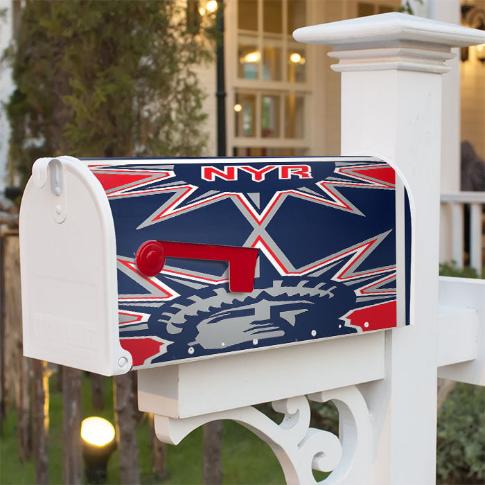 New York Rangers 3 Magnetic Mailbox Cover 18" X 21" Outdoor Decor