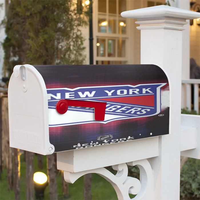 New York Rangers Nhl Sport Magnetic Mailbox Cover 18" X 21" Outdoor Decor
