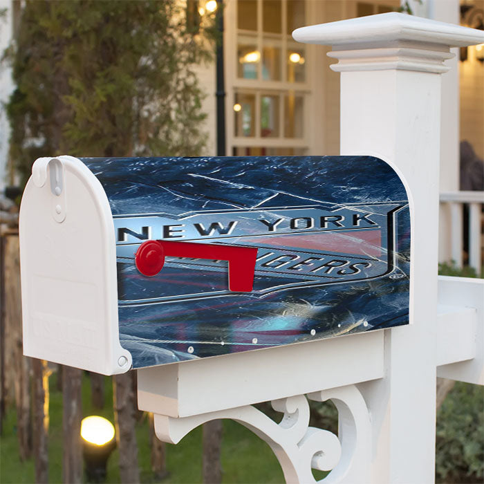 New York Rangers Nhl Symbol Magnetic Mailbox Cover 18" X 21" Outdoor Decor