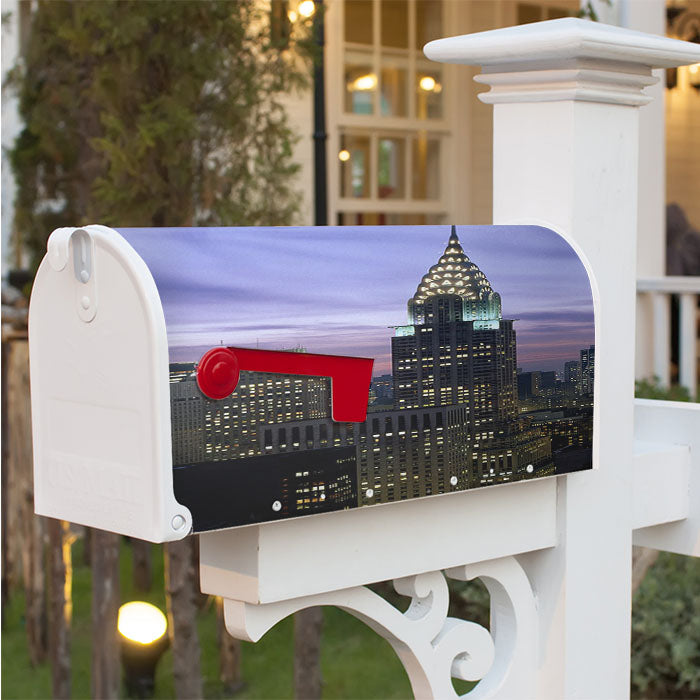 New York Sky View Magnetic Mailbox Cover 18" X 21" Outdoor Decor